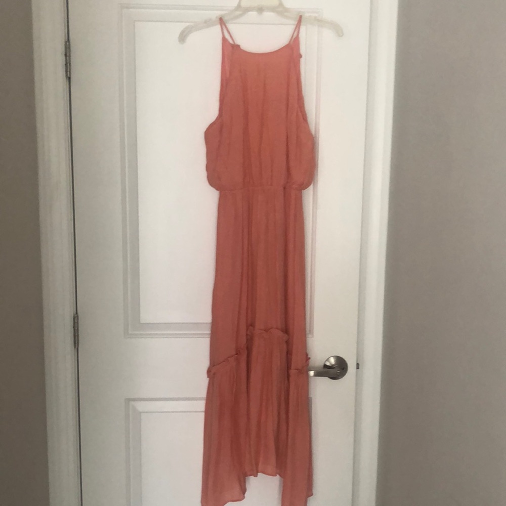 NWT All in Favor Peach Maxi Sundress
